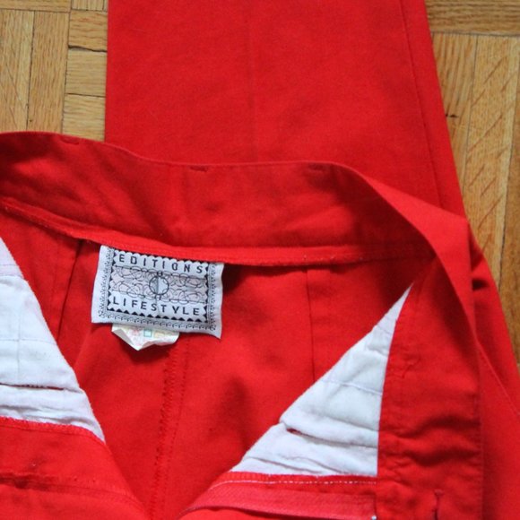 1980s Red Trousers / 24W / Editions Lifestyle - Picture 4 of 6